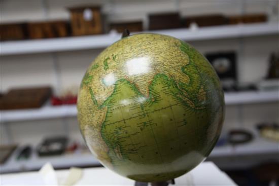 A Victorian Thomas Malby 9 inch terrestrial desk globe,